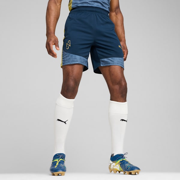 Shorts de entrenamiento para hombre PUMA x NEYMAR JR "BNA", Marine Blue-Pelé Yellow, extralarge